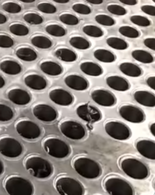 Large diameter stainless steel heat exchanger tube sheet